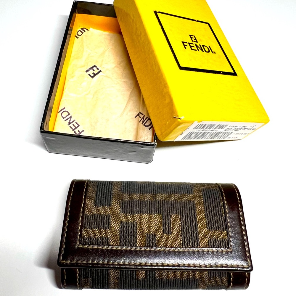 Fendi Zucca Jacquard 6-ring Keyholder